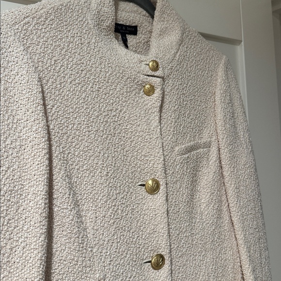 Rag & Bone Slade Ecru textured blazer size 12 - Picture 4 of 8